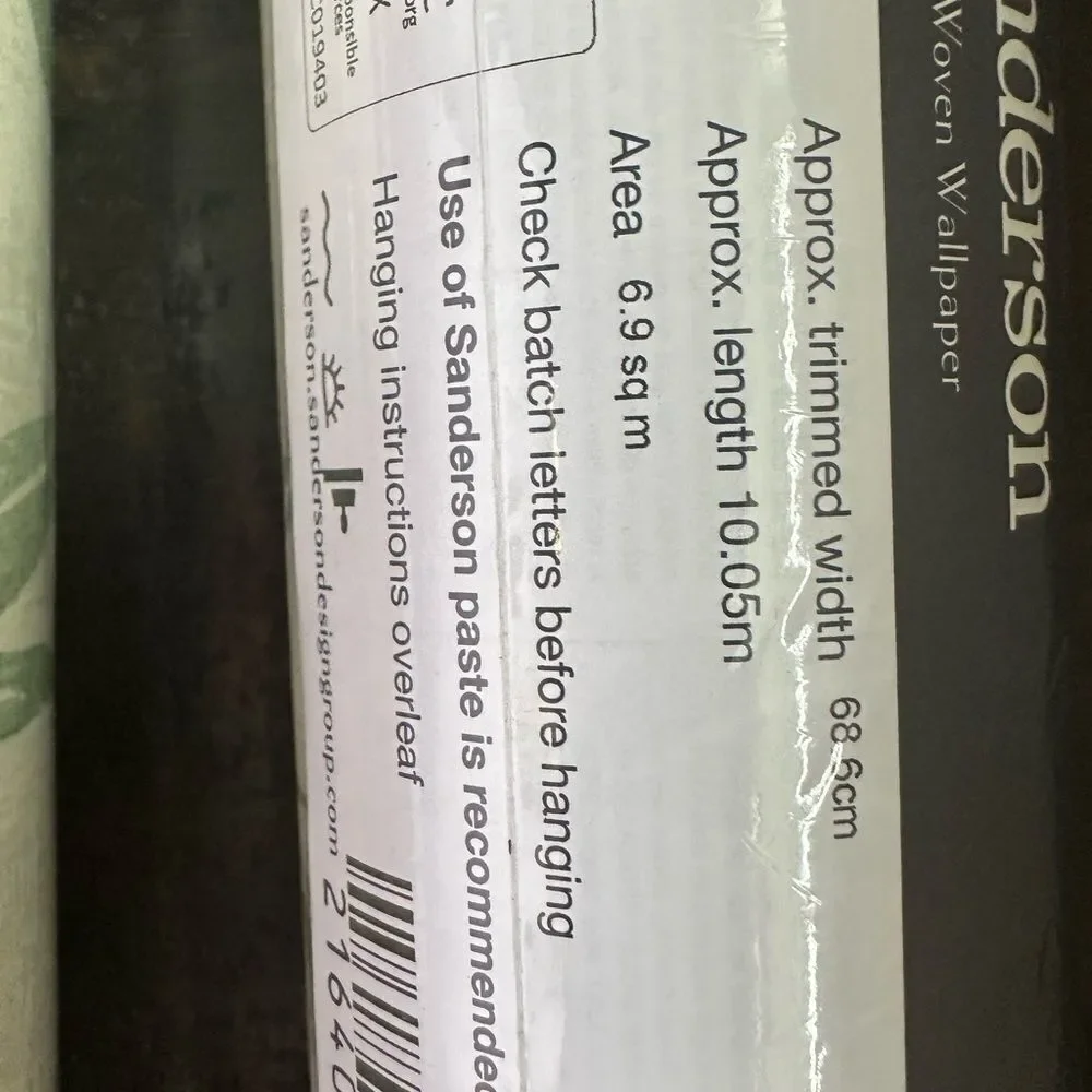 Sanderson Osier willow cream 2 rolls 216409 wall paper